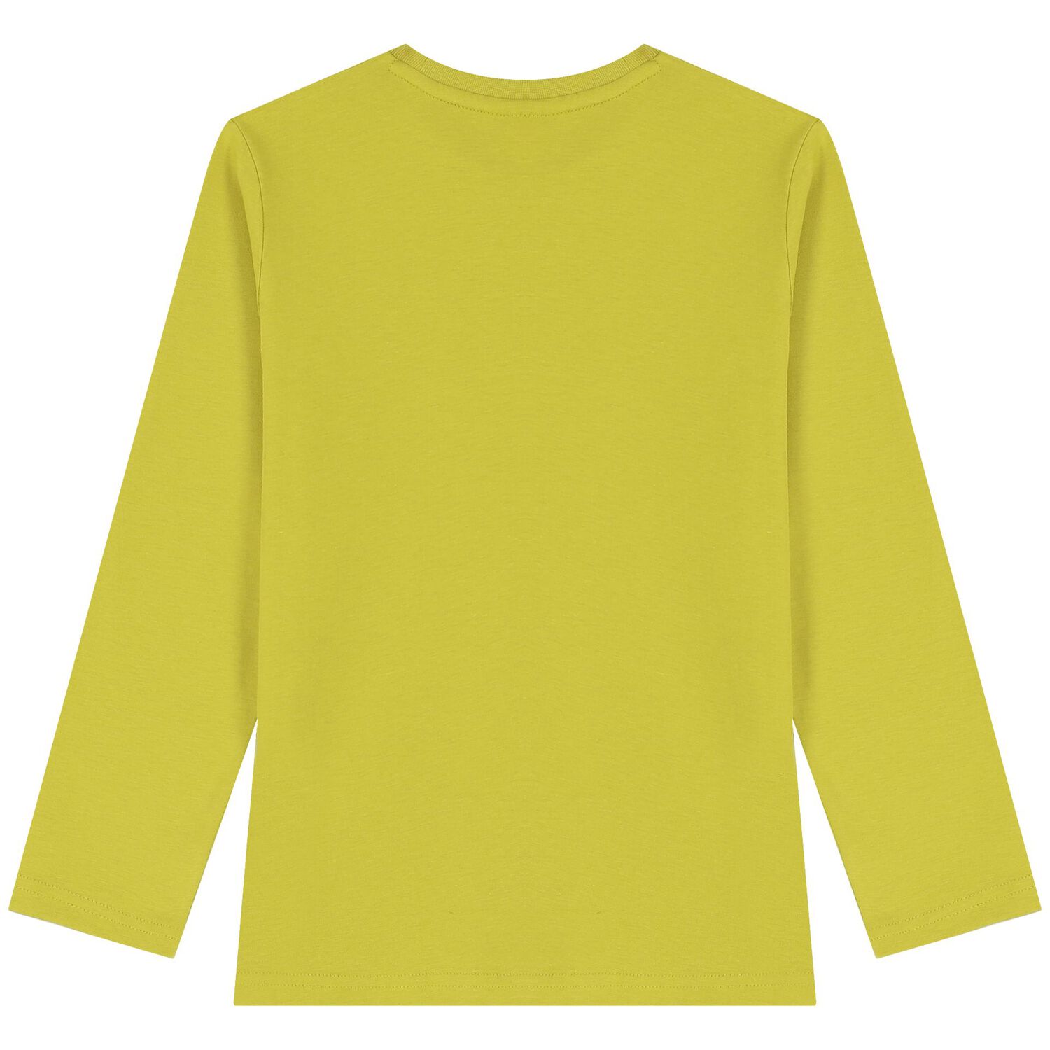 توب أولاد بأكمام بالشعار باللون الأخضر الليموني, 2, hi-res