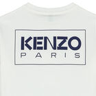 توب باكمام طويلة بالشعار باللون الأبيض , 1, hi-res