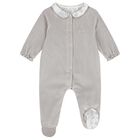 Grey & Ivory Toile De Jouy Babygrow, 2, hi-res