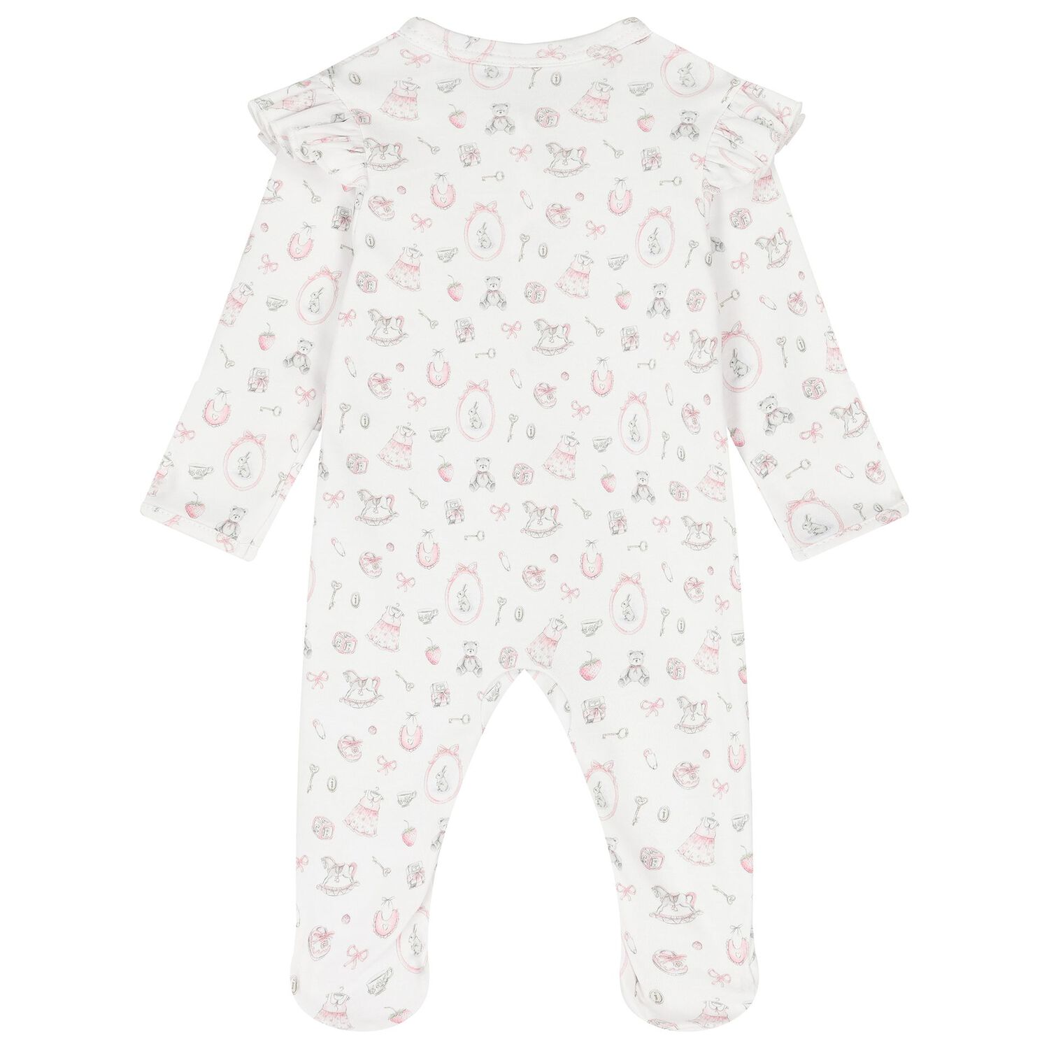 Baby Girls White Babygrow Gift Set (3 Piece), 1, hi-res image number null