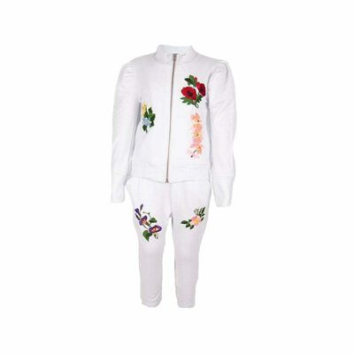 Younger Girls White Tracksuit