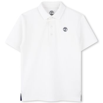 Boys White Logo Polo Shirt
