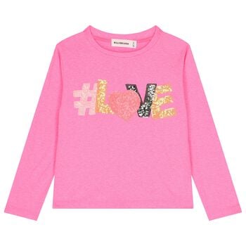 Girls Pink Long Sleeve Top