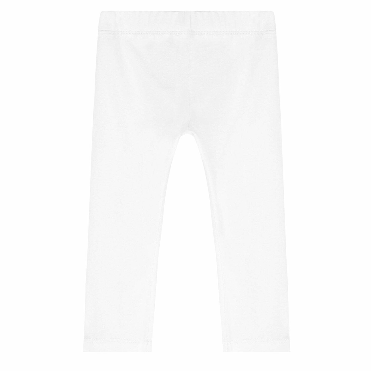Younger Girls White Logo Leggings , 2, hi-res