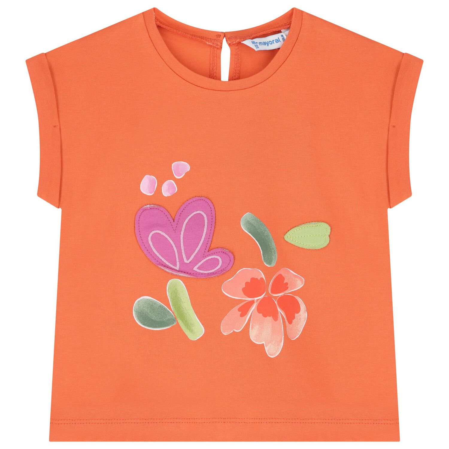 طقم ليجنز باللون البرتقالي والعاجي للبنات, 1, hi-res