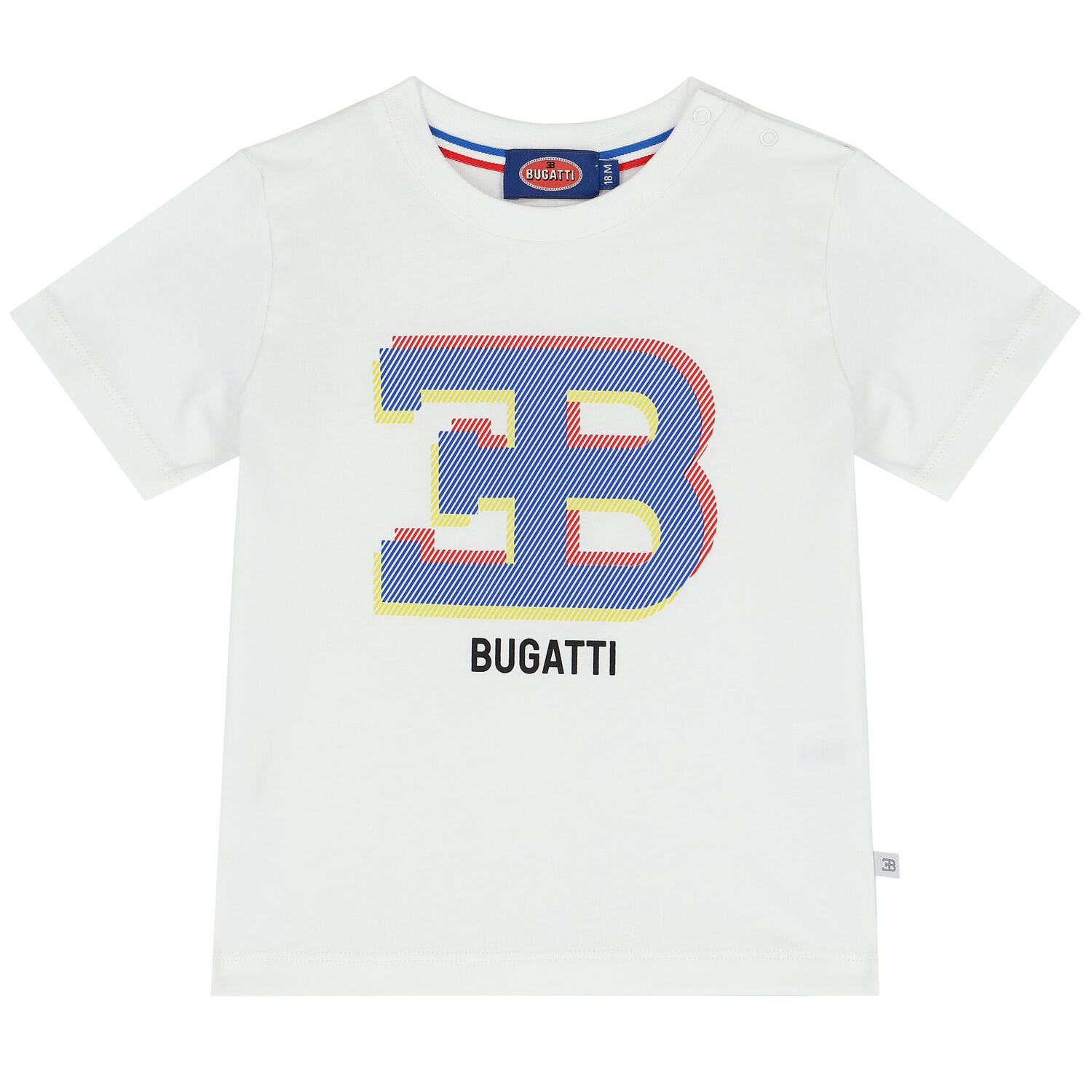 Younger Boys White Logo T-Shirt, 1, hi-res