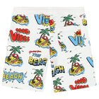 Boys White Beach Shorts, 1, hi-res