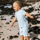 Boys Blue Logo Shorts Set, 1, hi-res