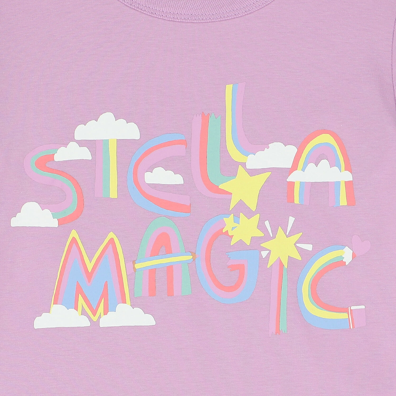 تيشيرت بنات بالشعار وألوان قوس قزح باللون الارجواني, 1, hi-res image number null