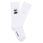 Girls White Choupette Logo Socks, 1, hi-res