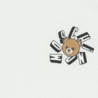 تي شيرت بشعار الدب تيدي باللون الأبيض, 1, hi-res