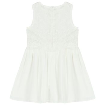 Girls White Chiffon Dress