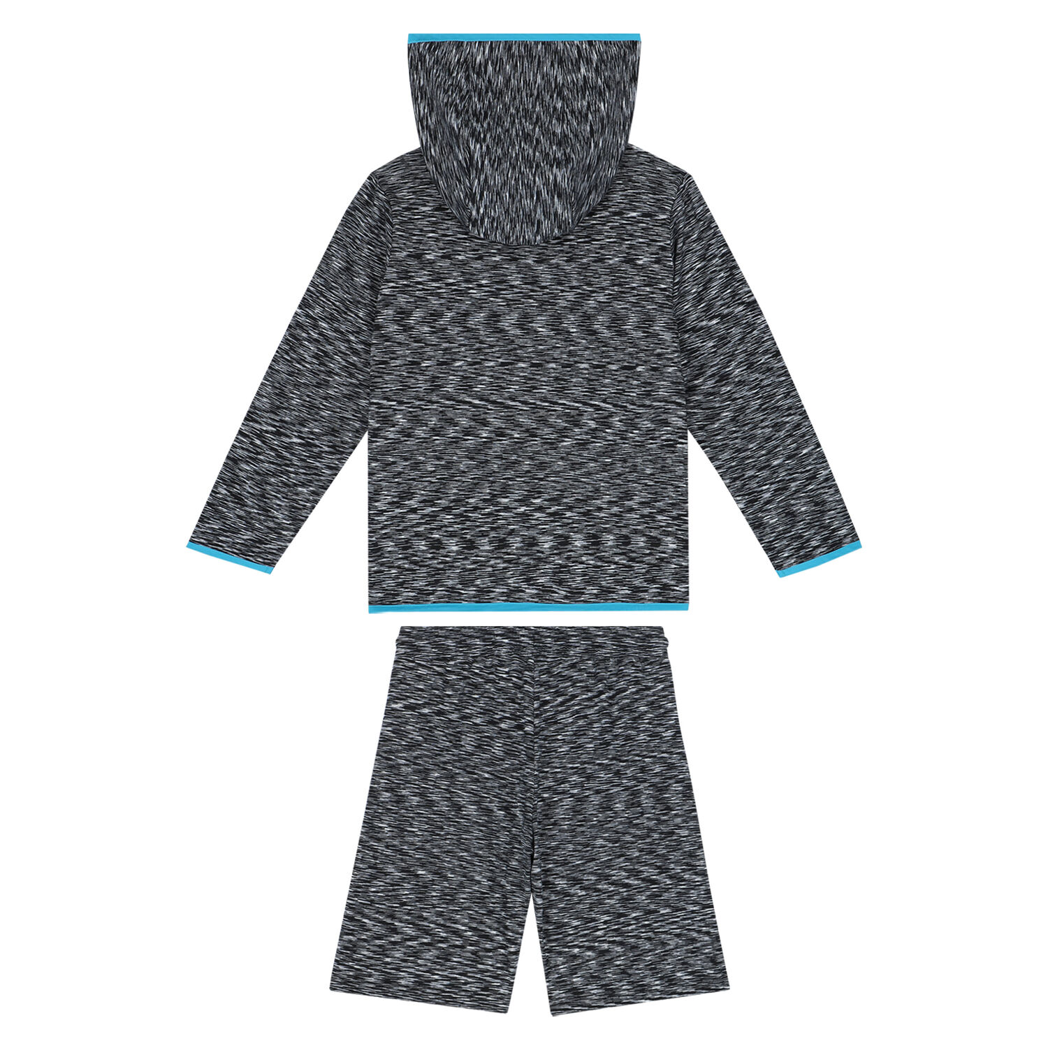 Boys Black Sport Shorts Set, 1, hi-res