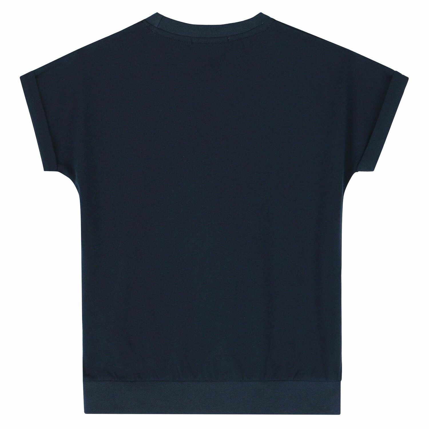 تيشيرت بالشعار باللون الكحلى للبنات, 1, hi-res image number null