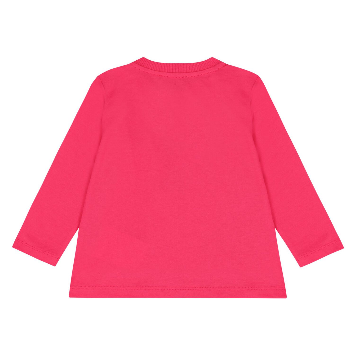 توب بأكمام طويلة بشعار تيدي بير باللون الوردي, 5, hi-res