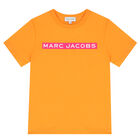 Girls Orange Logo T-Shirt, 1, hi-res