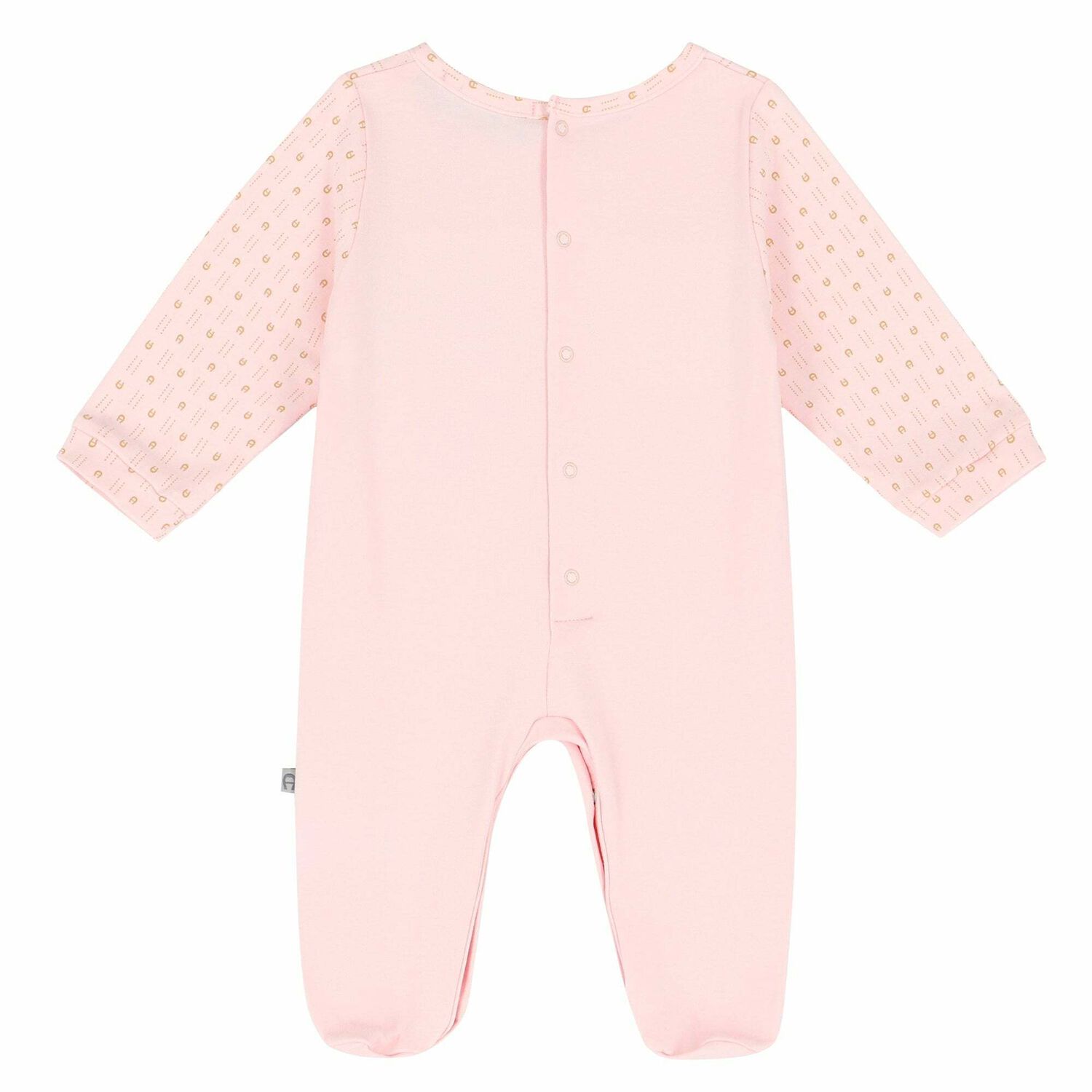 Baby Girls Pink & Gold Logo Babygrow, 3, hi-res