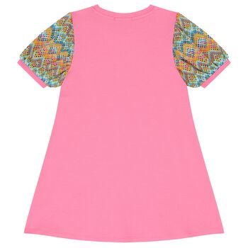 Girls Pink Logo Dress