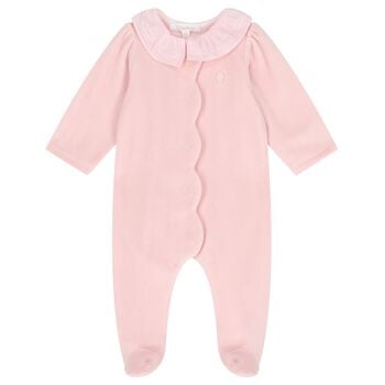 ملابس أطفال بناتي مخملية وردية اللون مكشكشة