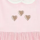 Girls Pink Heart Babygrow, 1, hi-res