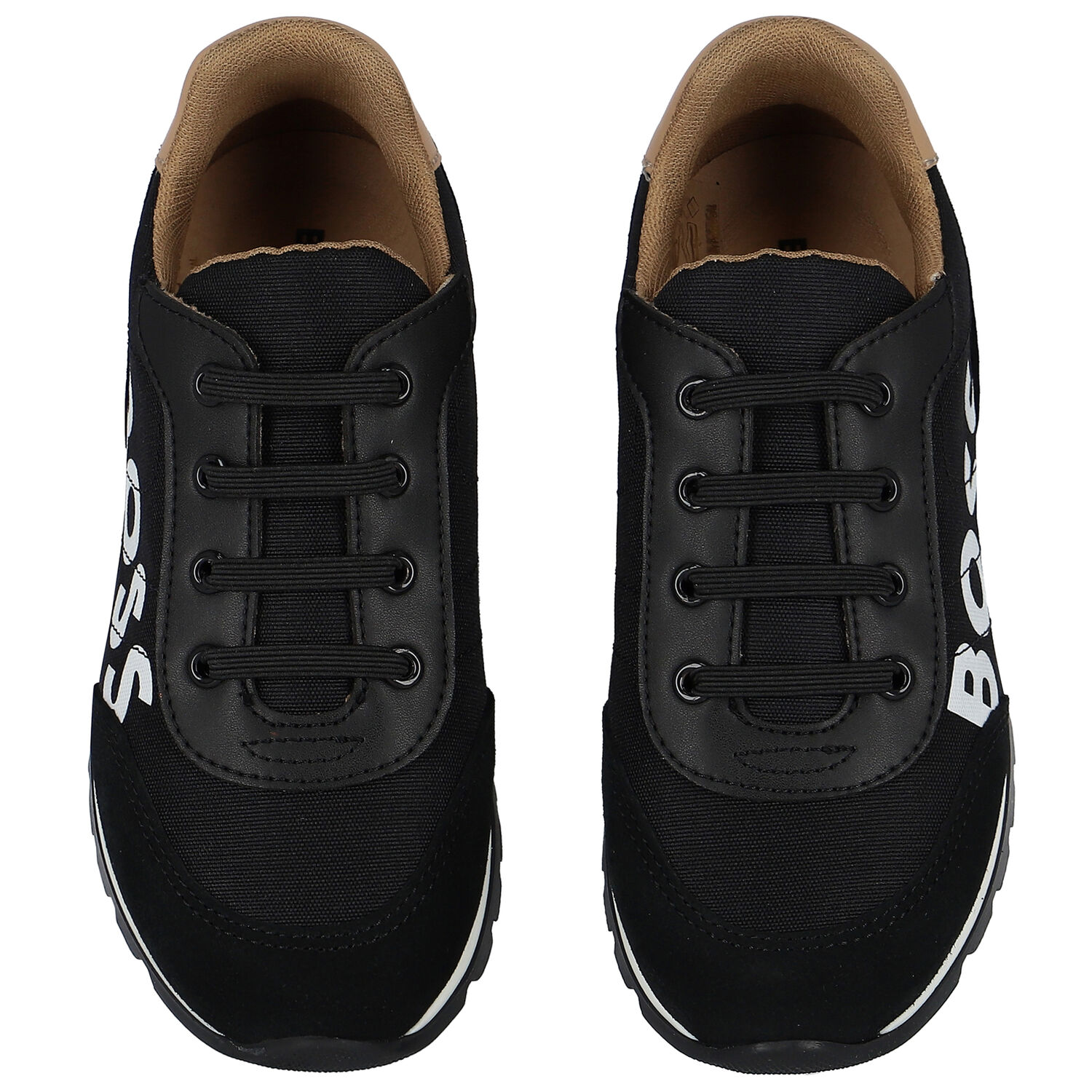 حذاء رياضى بالشعار باللون الابيض للاولاد, 1, hi-res