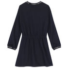 Girls Grey Logo Dress, 2, hi-res