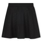 Girls Black Rhinestones Skirt, 1, hi-res
