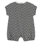 Black & White Logo Romper, 1, hi-res