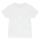 Younger Boys White Logo T-Shirt, 1, hi-res