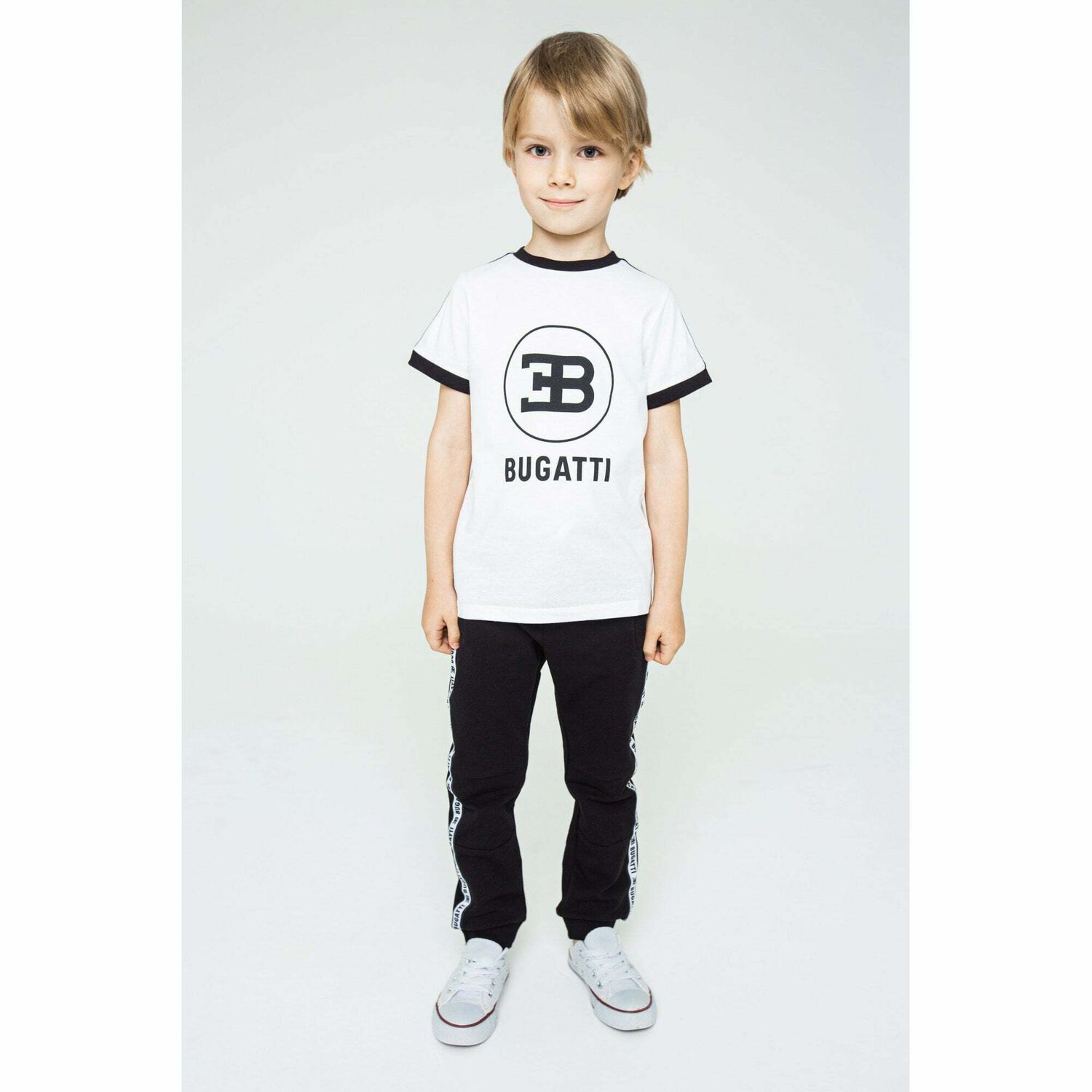 Boys White Logo T-Shirt, 2, hi-res