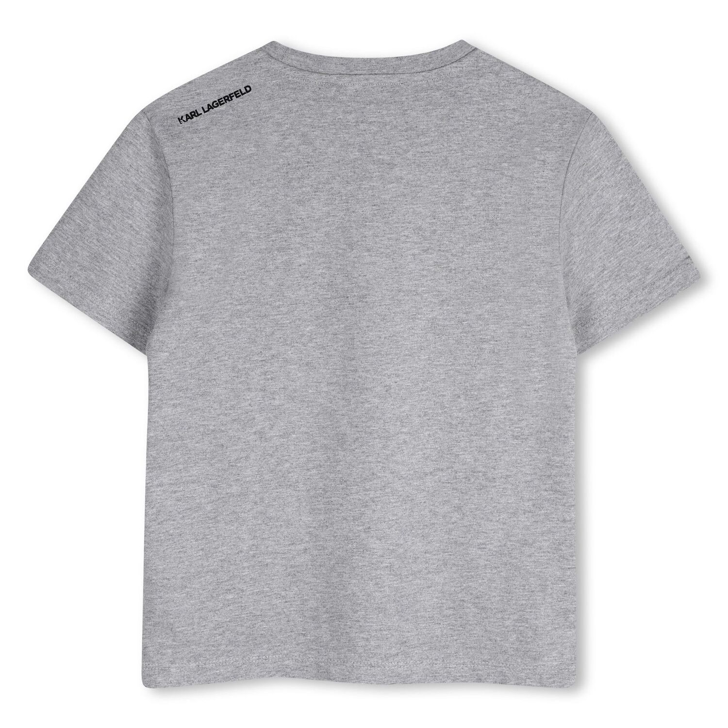 Boys Mini Me Grey Ikon Karl Logo T-Shirt , 1, hi-res