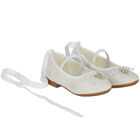 Girls White Glitter Shoes, 2, hi-res