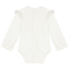 طقم بنات تنورة تول مزينة باللون العاجي , 1, hi-res