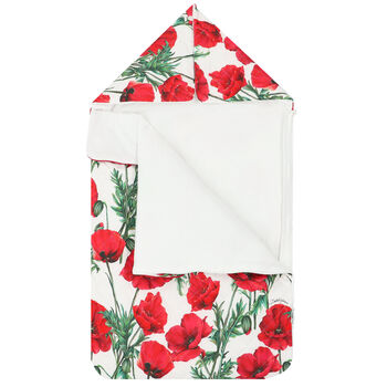 Baby Girls White & Red Poppy Nest
