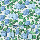 Girls White & Blue Floral Dress, 1, hi-res