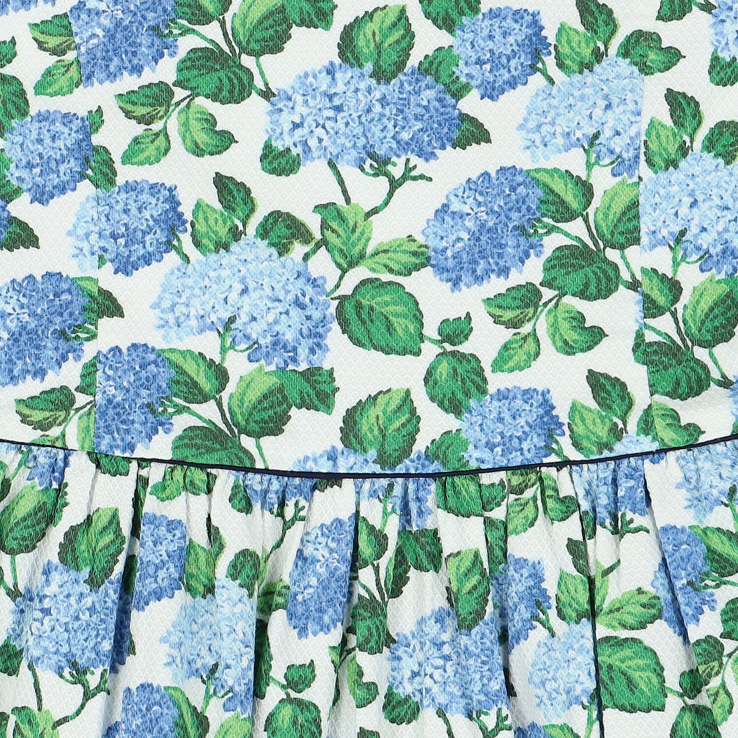 Girls White & Blue Floral Dress, 1, hi-res