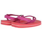 Younger Girls Pink Logo Flip Flops, 6, hi-res