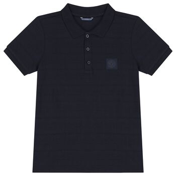 Boys Navy Blue Logo Polo Shirt