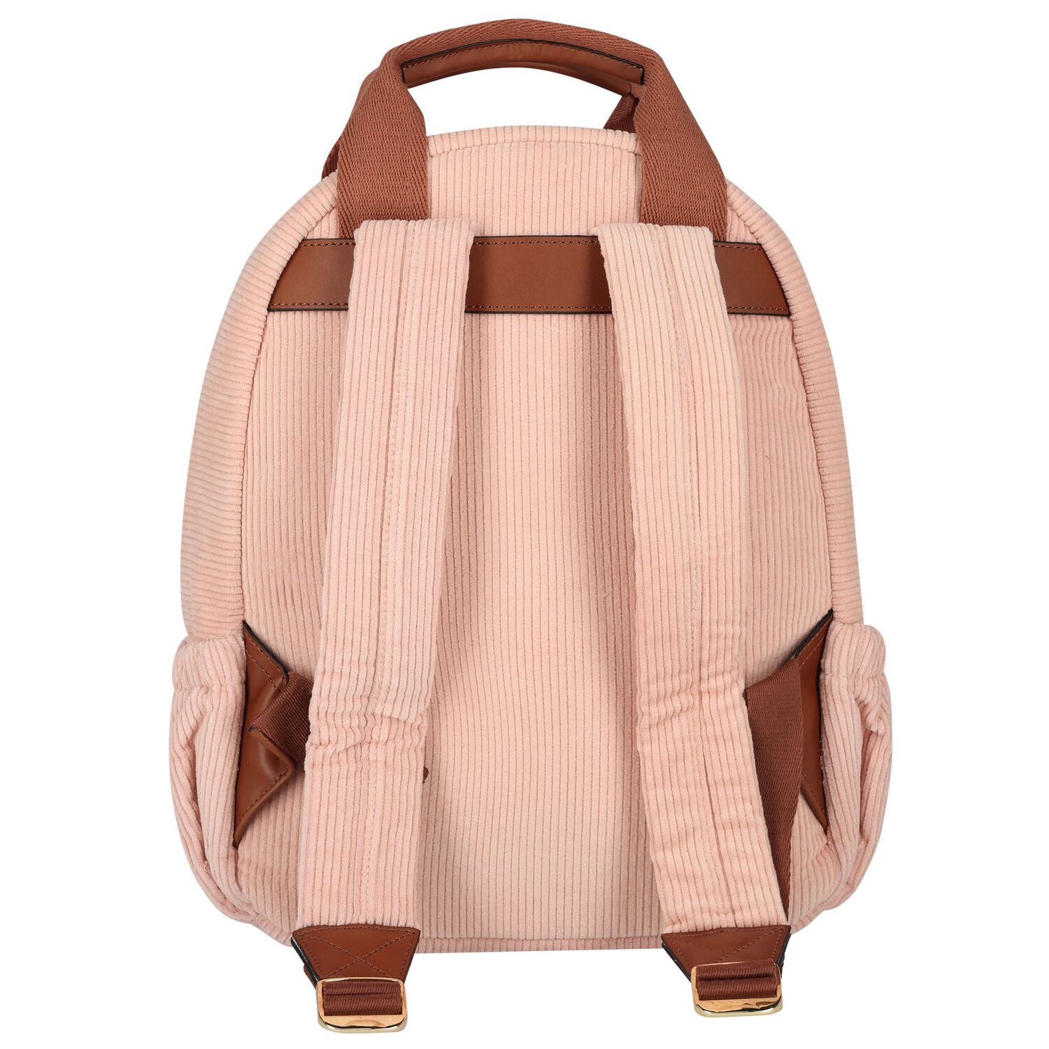 حقيبة ظهر للبنات بالشعار باللون الوردي, 1, hi-res