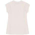 Girls Ivory Logo Dress, 2, hi-res