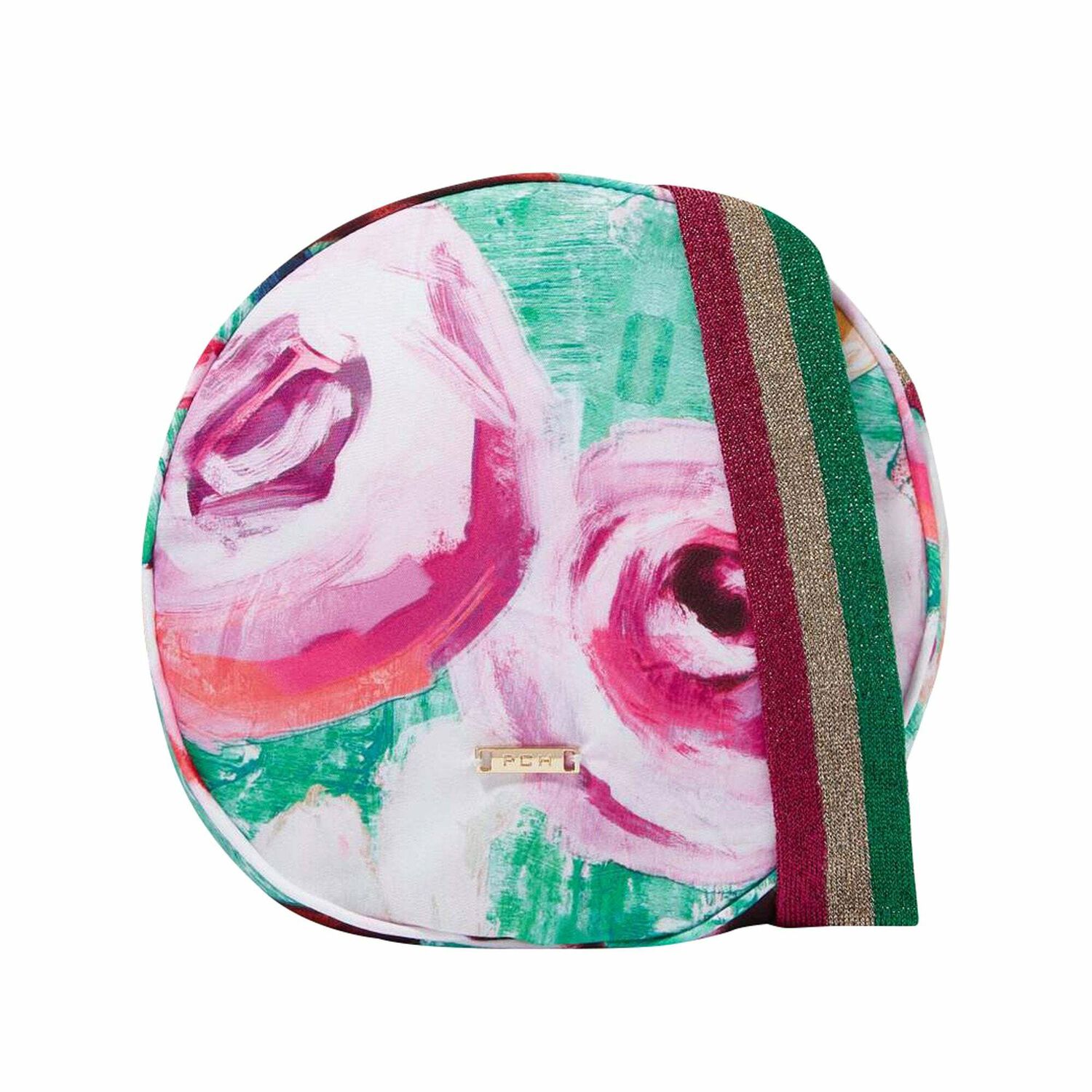 حقيبة مطبعة بالزهور باللونين الأخضر والوردي, 1, hi-res image number null