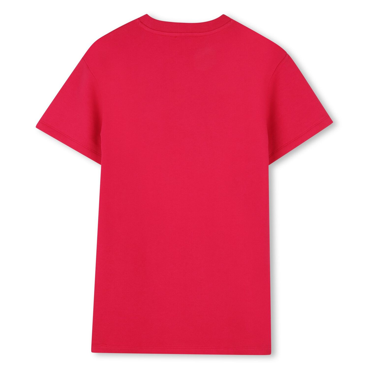 فستان بالشعار باللون الوردي للبنات , 1, hi-res