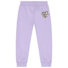 Girls Purple Logo Joggers, 1, hi-res
