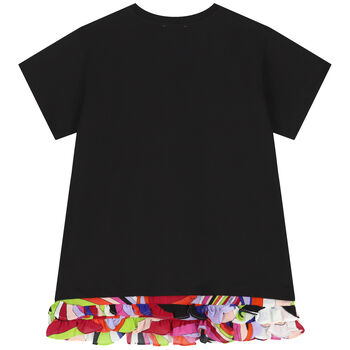 Girls Black Logo Dress