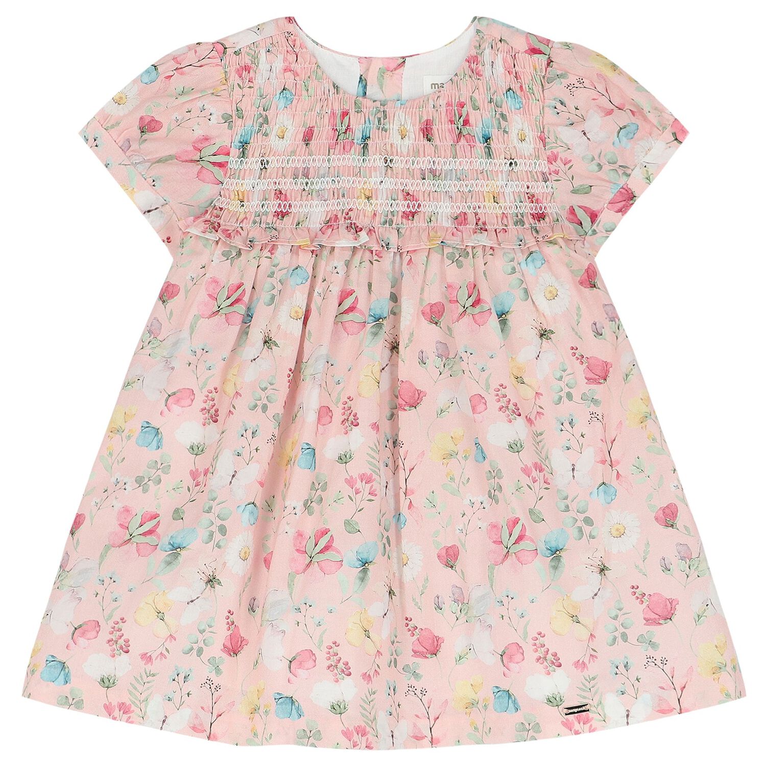 Baby Girls Pink Floral Dress Set, 1, hi-res