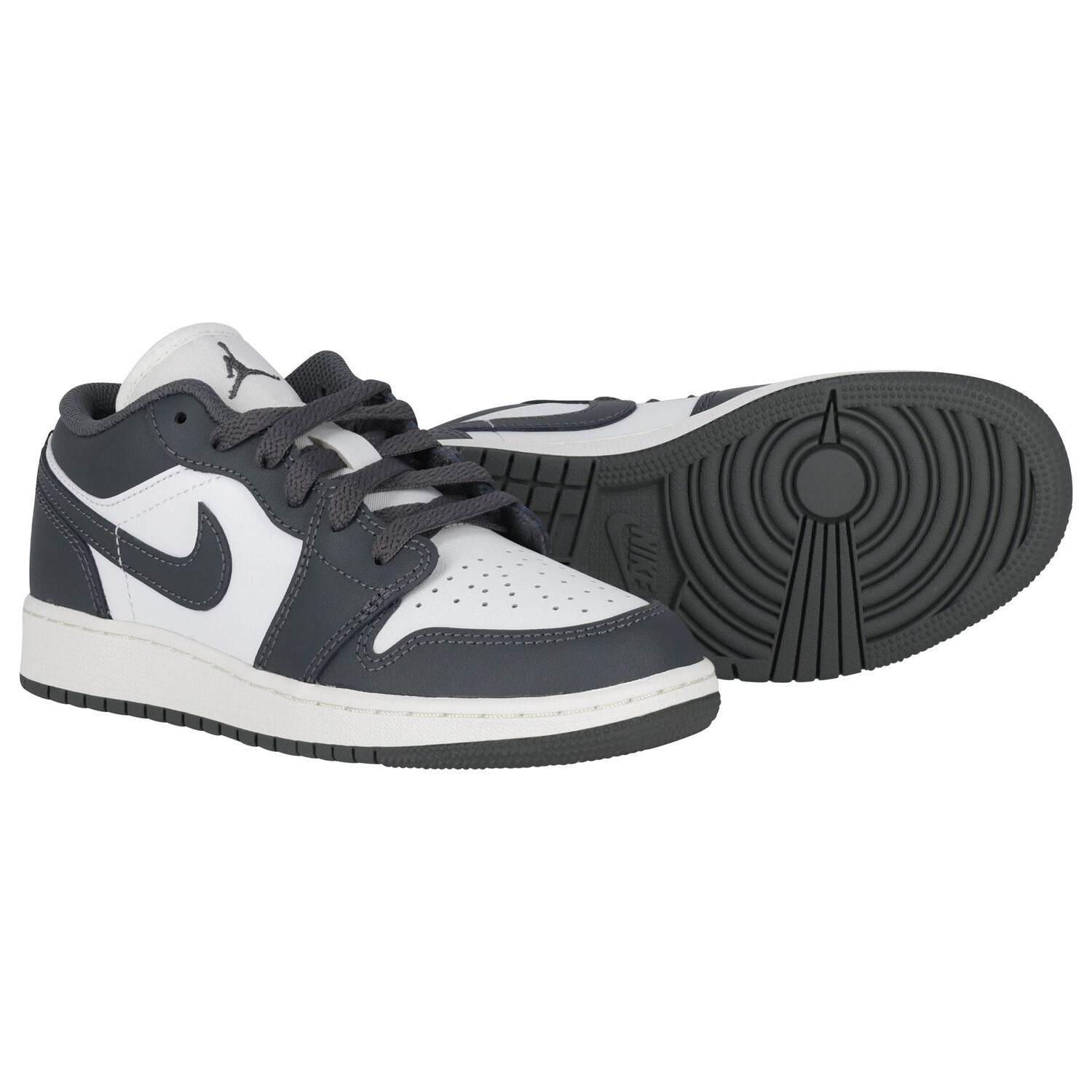 Grey & White Air Jordan 1 Low Trainers, 8, hi-res
