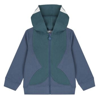 Boys Blue Whale Hooded Zip Up Top