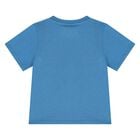 Younger Boys Blue Logo T-Shirt, 1, hi-res