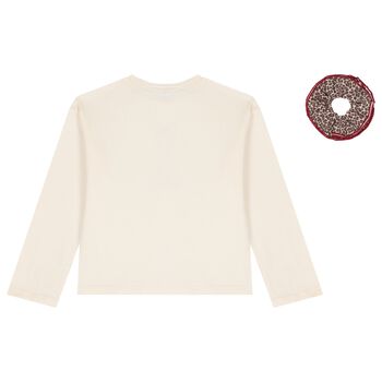 Girls Ivory Macarons Long Sleeve Top Set