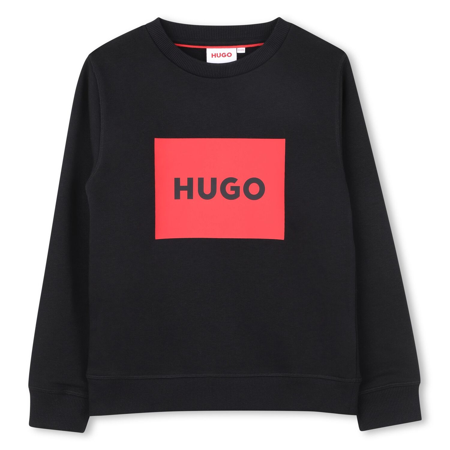 Boys Black Logo Sweatshirt, 1, hi-res